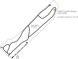 Delilah Leontium Beasley in St. Mary's Cemetery 